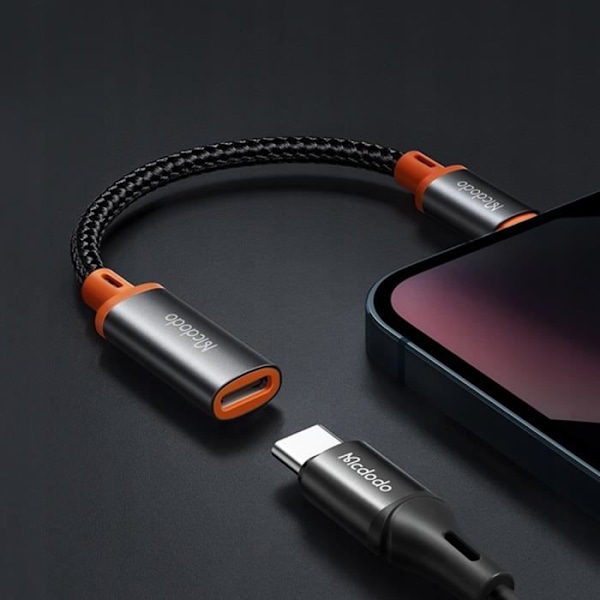 Mcdodo telefonadapter, för Iphone, USB-C, silverfärgad