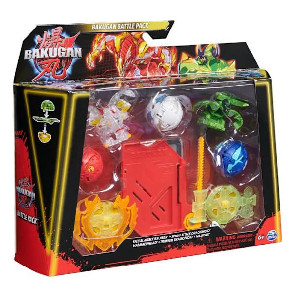 BAKUGAN - Battle Pack - 3 Bakugan + 2 Bakugan Special Attack Flerfärgad