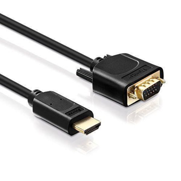 HDSupply X-HC110-020 - HDMI-KABLAR - HDMI till VGA-kabel vergoldetet 2m 1080p Svart