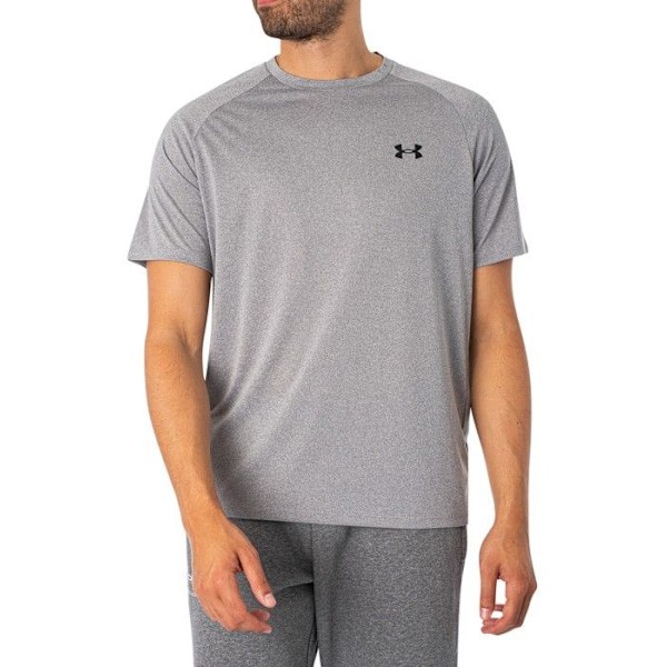 Tränings T-shirt - Under Armour - Tech - Grå - 100% Polyester - Kort ärm Grå jag