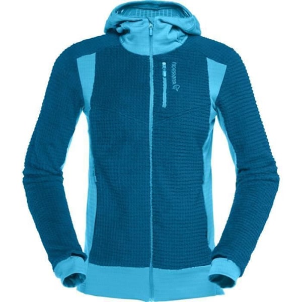 Fleecejacka - Norrona - Falketind Alpha120 Zip Hood - Blå - Kvinna - Multisport Blå M