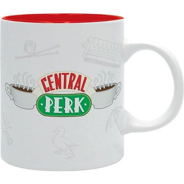 Mugg - FRIENDS - Central Perk - 320 ml - Vit - Rund - Diskmaskinssäker