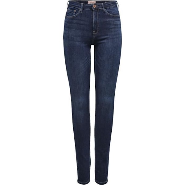 Jean Skinny - ONLY - Kvinna - Hög midja - Mörkblå - Skinny passform marinblå XS