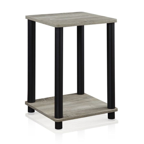 Sidobord - komplementbord - piedestalbord Furinno - 99800GYW/BK - Sidbord, trä, fransk ek grå/svart,