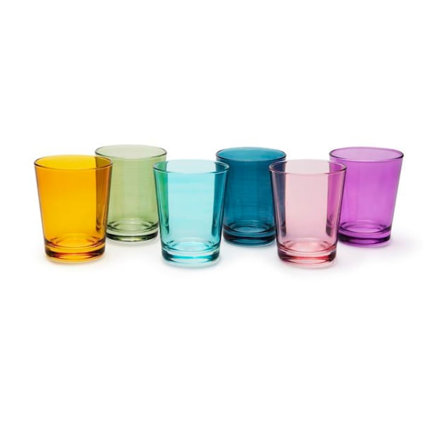 Excelsa - 65543 - Portofino Vintage Set 6 Glas, Flerfärgad, 30 Cl., Blåst glas