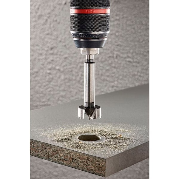wolfcraft - Infälld träfräs med centreringsspets - Diameter 26 mm, Längd 90 mm - ref. 3318000