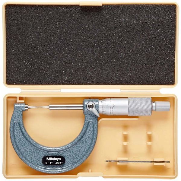Mitutoyo - 112-177 - Serie 112 point Micrometer, 15, 0 - 2,5 cm räckvidd, 0 cm gradering