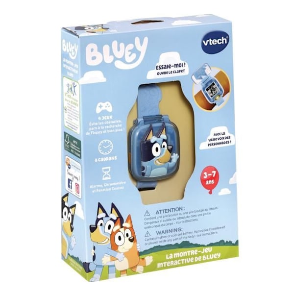 VTECH BLUEY Interactive Game Watch - Vit - Unisex - Från 3 år - Flerfärgad - För barn Flerfärgad