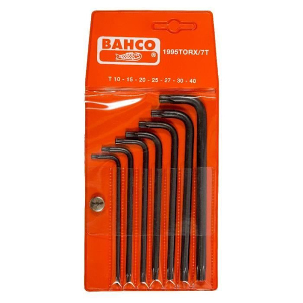 Bahco VINKELSKRUVMECKARE SET, 7 ST, BURN, TX - 1995TORX-7T
