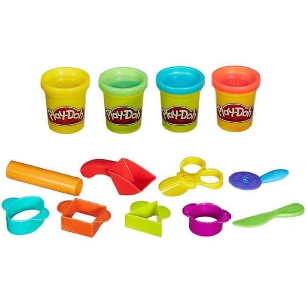 Play-Doh My First Kit med 4 krukor - Modeling Dough Kit - För barn från 3 år Flerfärgad