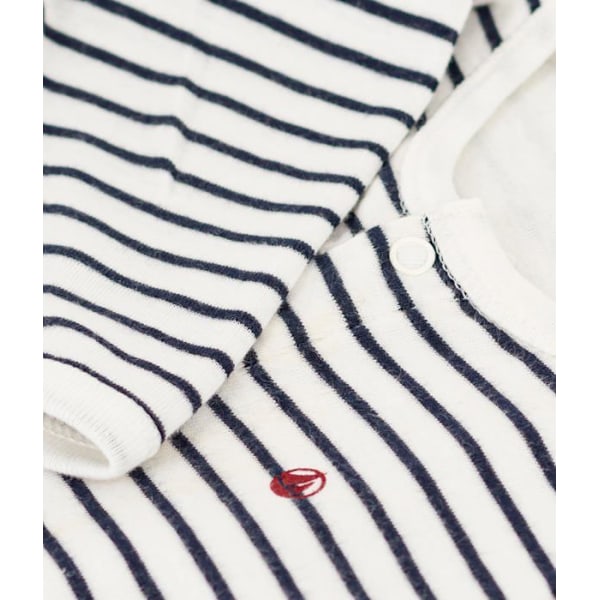 Husse för babypyjamas - pyjamaskåp Petit Bateau - A09IO - Dors Bien pyjamas, Marshmallow/Smoking, 0 Månader Mixte baby