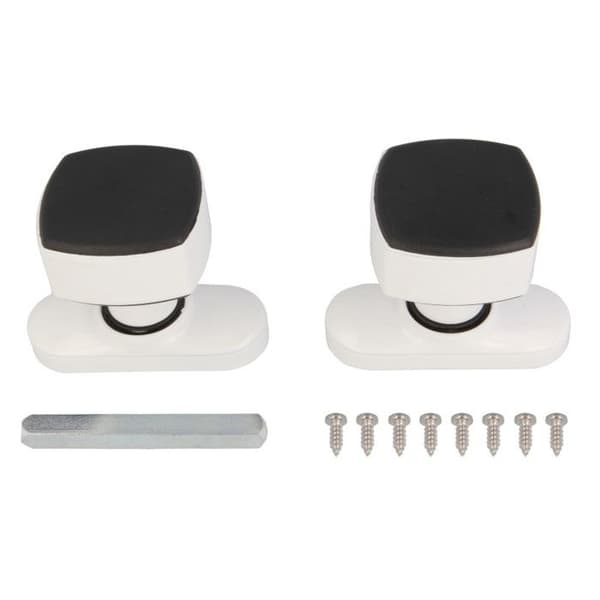 Dörrknopp - AMIG 6807 - Aluminium - Vit - 81 x 31 mm Vit