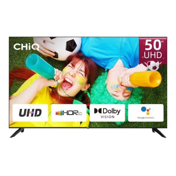 CHiQ U50H7A, 50 tum (126 cm), Android 9.0, Smart TV, UHD, 4K, WiFi, Bluetooth, Google Assistant, Netflix, Prime Video, 3 HDMI, 2 USB