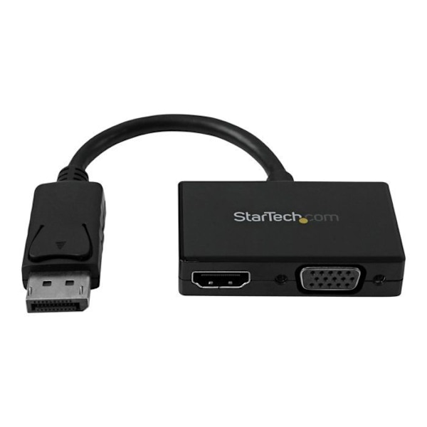 Ljud-/videoadapter - STARTECH.COM - 2-i-1-omvandlare - DisplayPort till HDMI/VGA - Svart