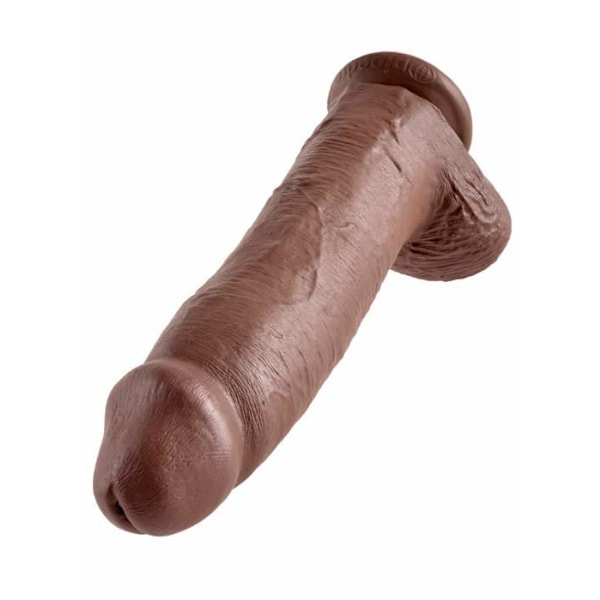 Dildo - kanin - vibrator Pipedream - PD551129 - Realistisk dildo med testiklar 12''brun