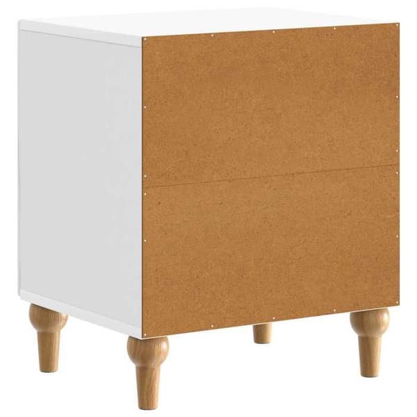 vidaXL Sängbord Vit glansig 43 x 34,5 x 50 cm 894113