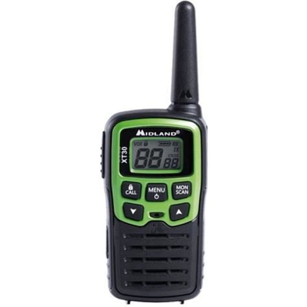 Midland XT30 bärbar walkie talkie - 2 band PMR 446 MHz 16 kanaler (2-pack)