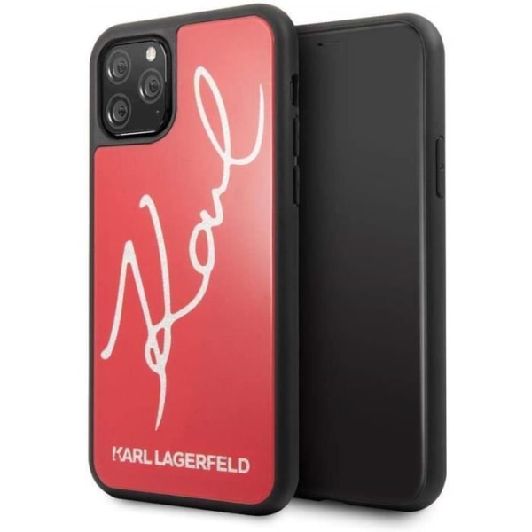 Skyddande skal - Karl Lagerfeld - HC Karl Signature - Röd - Dubbel lager - iPhone 11 Pro Max Röd