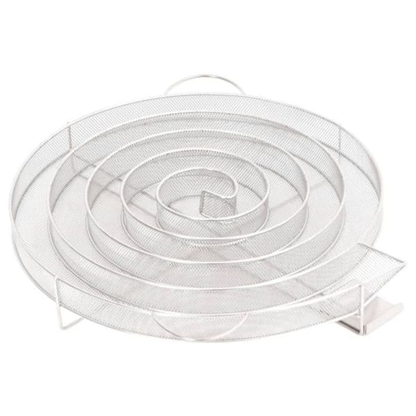 Rund kallrökare 33,5 cm rostfritt stål silver-
