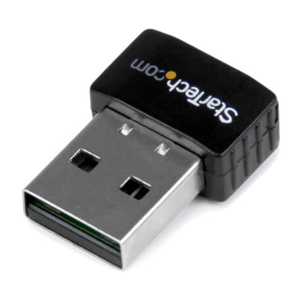 STARTECH Mini USB 2.0-adapter för trådlöst nätverk N 300Mb / s och 2,4 GHz - USB WiFi-nyckel 802.11n - Trådlöst nätverkskort N - Svart