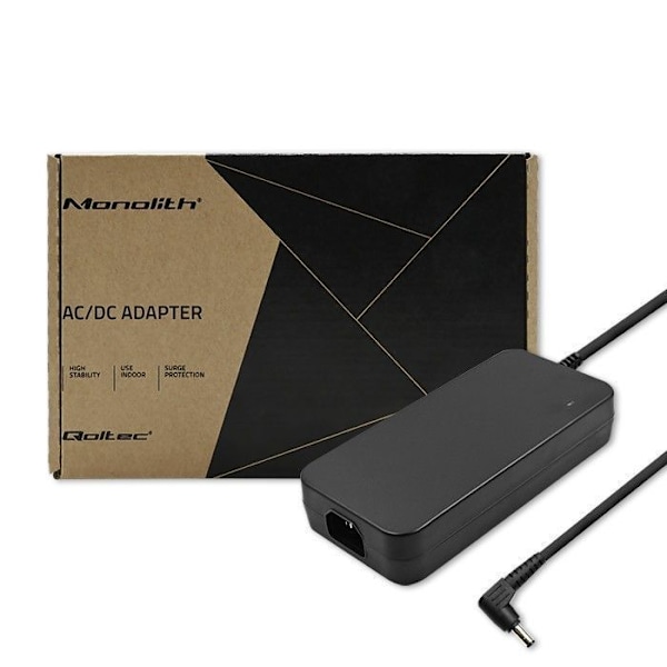 Laddare - nätadapter Qoltec - 51531 - Strömförsörjning för bärbar dator 150 W, 2,5 mm, 7,7 A, 19,5 V () Svart