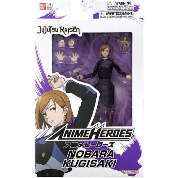 Anime Heroes figur 17 cm - Kugisaki Nobara - Jujutsu Kaisen - Bandai Svart