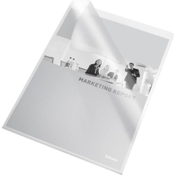 Pochette mynt - ESSELTE - Paket med 10 - Transparent - 115 mikron - A4 - 40 ark Transparent
