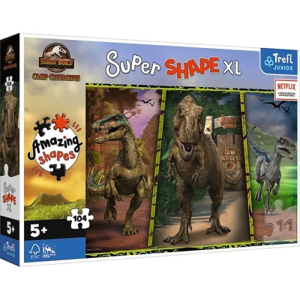 Jurassic World Super Shapes XL 104 element pussel