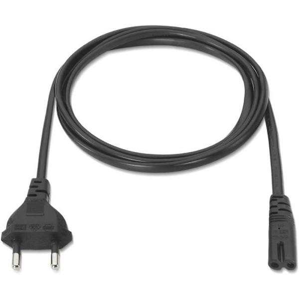 AISENS elkabel Svart 1,5 m CEE7/7 koppling C7 - Elkablar (1,5 m, hane/hane, CEE7/7, koppling C7,