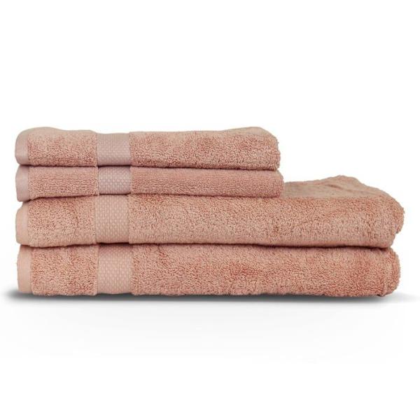 Badlakan - badlakan Linnegården - KM-LOFT/BDLE4HB/PNK - Loftset med 4 rosa bomullshanddukar