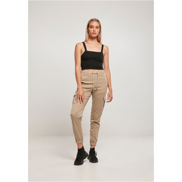 Cargo byxor - URBAN CLASSICS - GT - Hög midja - Bekväm - 98% bomull 2% elastan marron taupe XXL