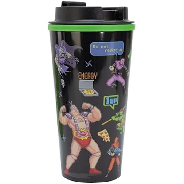 Termosmugg - TUMMEN UPP - Ninja Sköldpaddor - 450 ml - Isolerad - Flerfärgad Flerfärgad