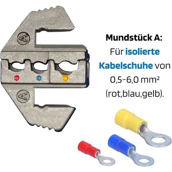 Krämpverktyg - SW-Stahl - 42585L - Utbytbara spetsar - Elektrisk skydd - Svart färg