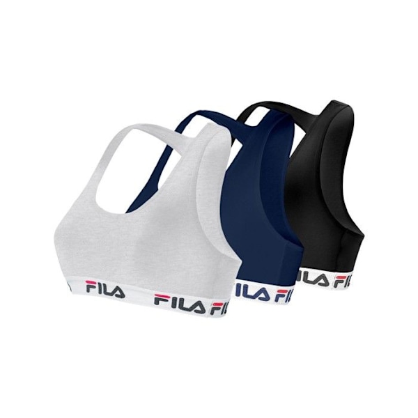 Fila Bh i bomull, 3-pack, dam Flerfärgad M