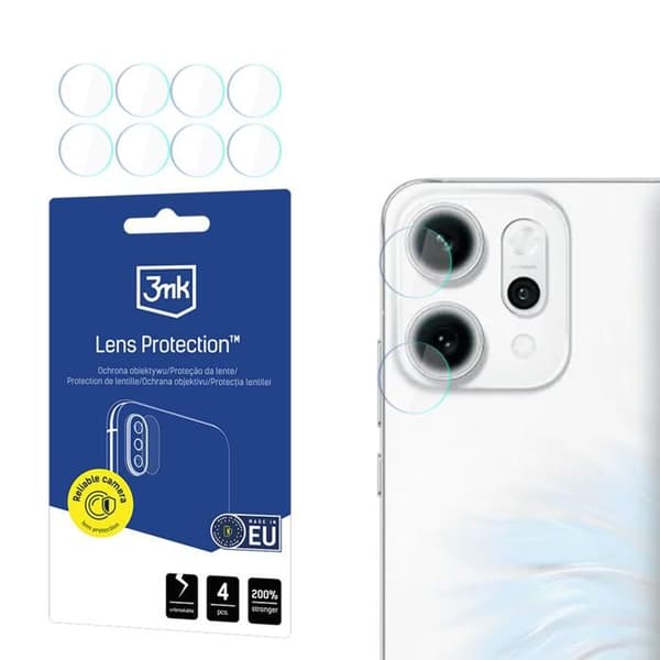 Skyddsf film - 3MK - Oppo Reno 14 Pro - Härdat glas - Rep-resistant - Objektivskydd