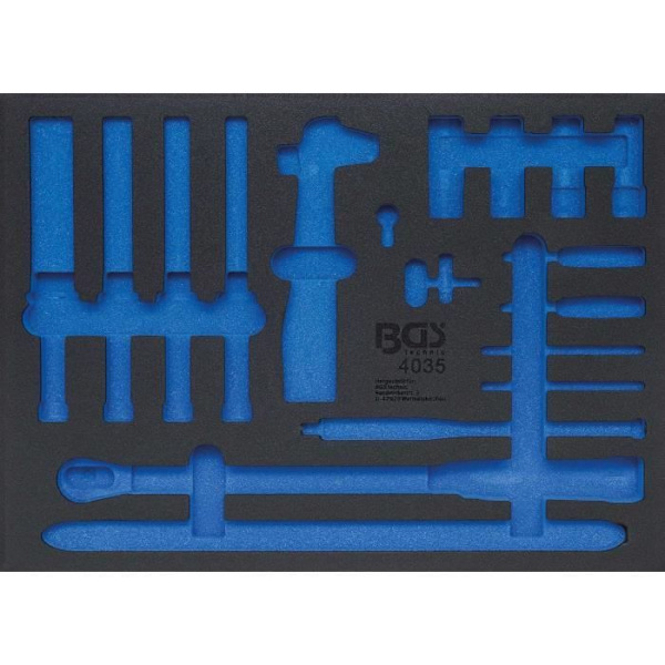 Verkstadsvagnsinsats 3-3 - BGS - För Art.4035 - Hårt skum - 567 x 408 x 32 mm