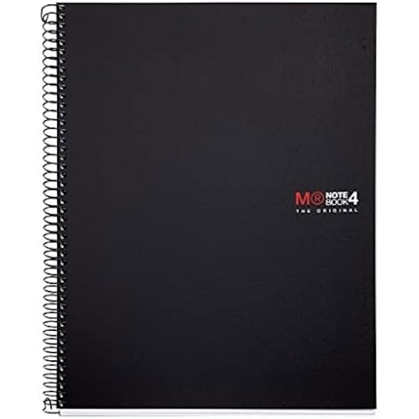 Cahier A4 - MIQUELRIUS - 47138 - Färg Svart - 140 Microperforerade Sidor - Satinpapper 70 g/m² Svart