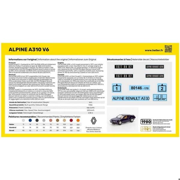 Modellbil: Alpine A310 Enfärgad