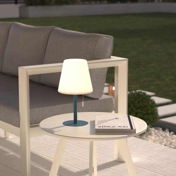 USB-utomhuslampa "Zack" blågrön H30cm Blå