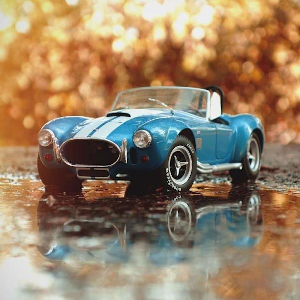 SOLIDO miniatyrbil - AC Cobra 427 Mkii Metallic 1965 - Blå Blå