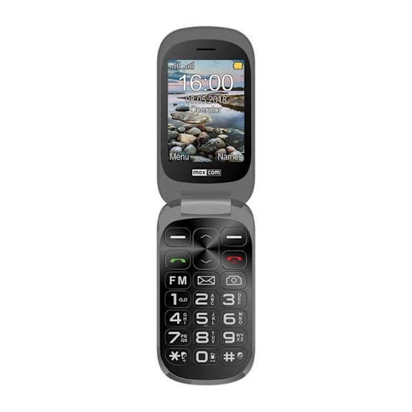Maxcom MM825 GSM Clamshell-mobiltelefon med SOS-samtalsknapp