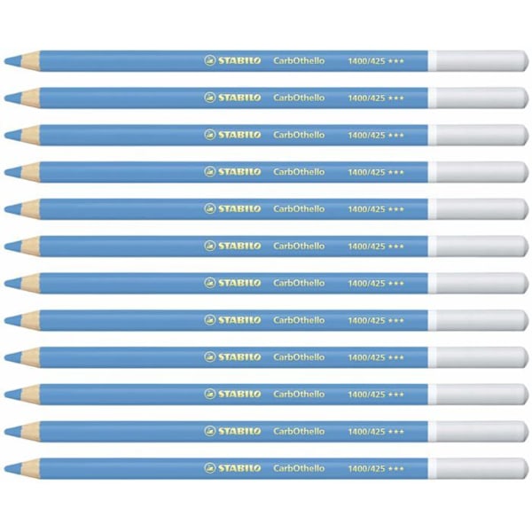 Waterman - 1400/425 - STABILO Set med 12 kolpastell CarbOthello färgpennor Medium Cobalt Blue