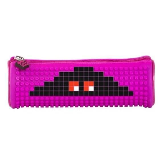 PIXIE CREW plånbok med silikonpanel och fuchsia pixlar 20 cm