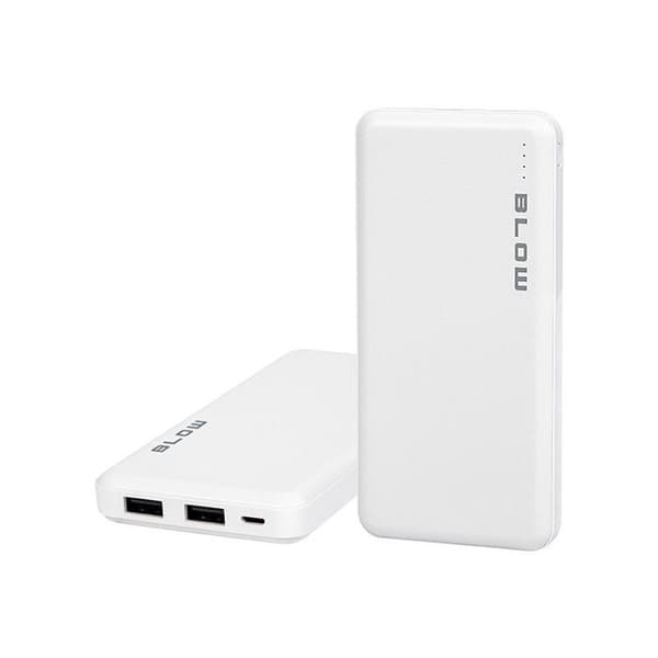 Extern batteri - BLOW - 81-149 - 10000 mAh - 2 USB-portar - Polymer Vit