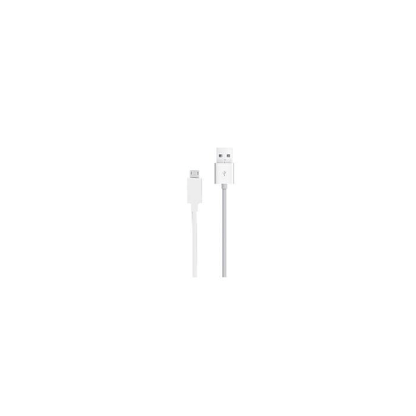 Celly USBMICROW, 1 m, USB A, Micro-USB B, 2.0, Hane-Hane, Vit