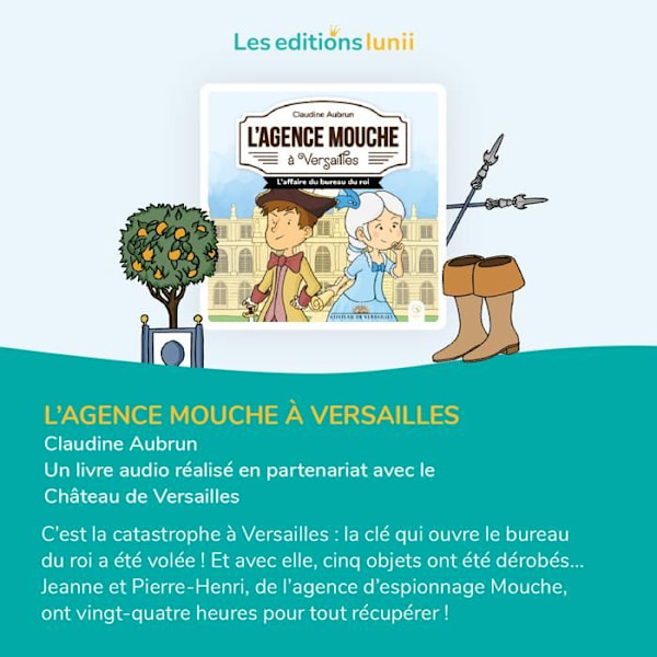 Interaktivt ljudbok - Lunii - Låda L'Agence Mouche i Versailles - 1h29 lyssning - Från 7 år - Blandad