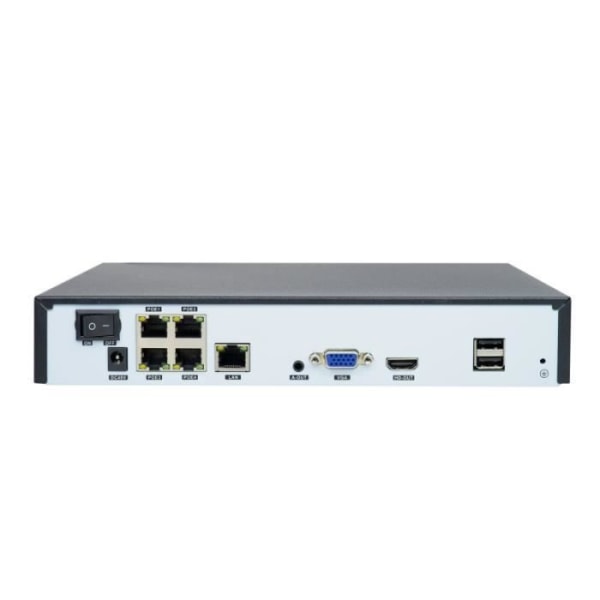 PNI House IPMAX POE 3LR NVR videoövervakningskit med 4 POE-portar och 10 i ONVIF-nätverk och 4 kameror