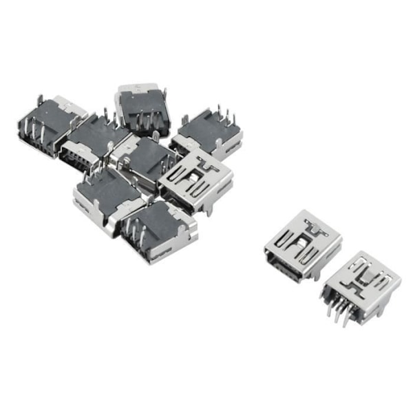 Hushållskontor 10st PC Dator Mini USB 5P B Typ Honkontakt