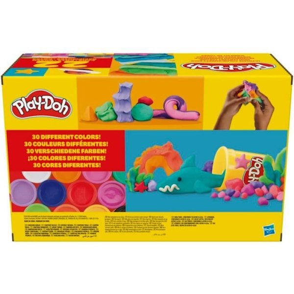 Kreativ leksak - Play-Doh - Min färgglada låda - 22 burkar - 30 lysande färger - Från 2 år 30 färger