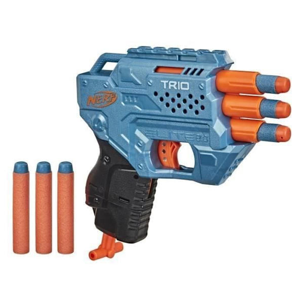 NERF - Elite 2.0 - Blaster Trio TD-3 - Anpassningsbar dartpistol med 6 pilar ingår Flerfärgad